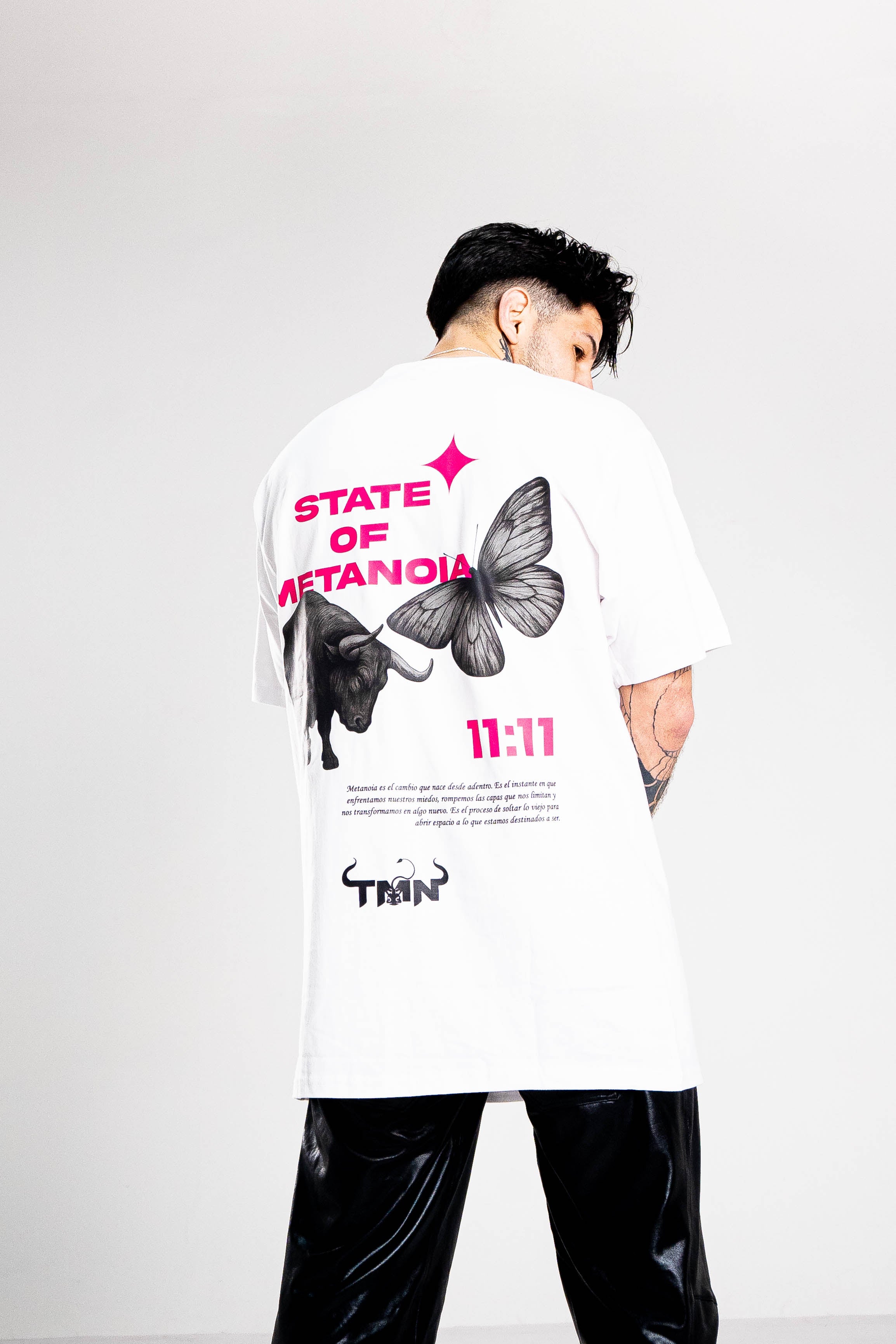 Polera oversize hombre blanca - State of Metanoia